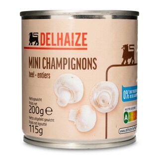 Delhaize | Champignons | Entiers | Mini 115 gr