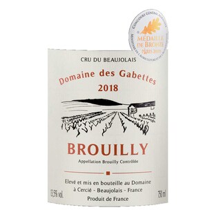 France - Frankrijk | Beaujolais | Brouilly Gabettes | 2018 | 75CL | Rood | Beaujolais 