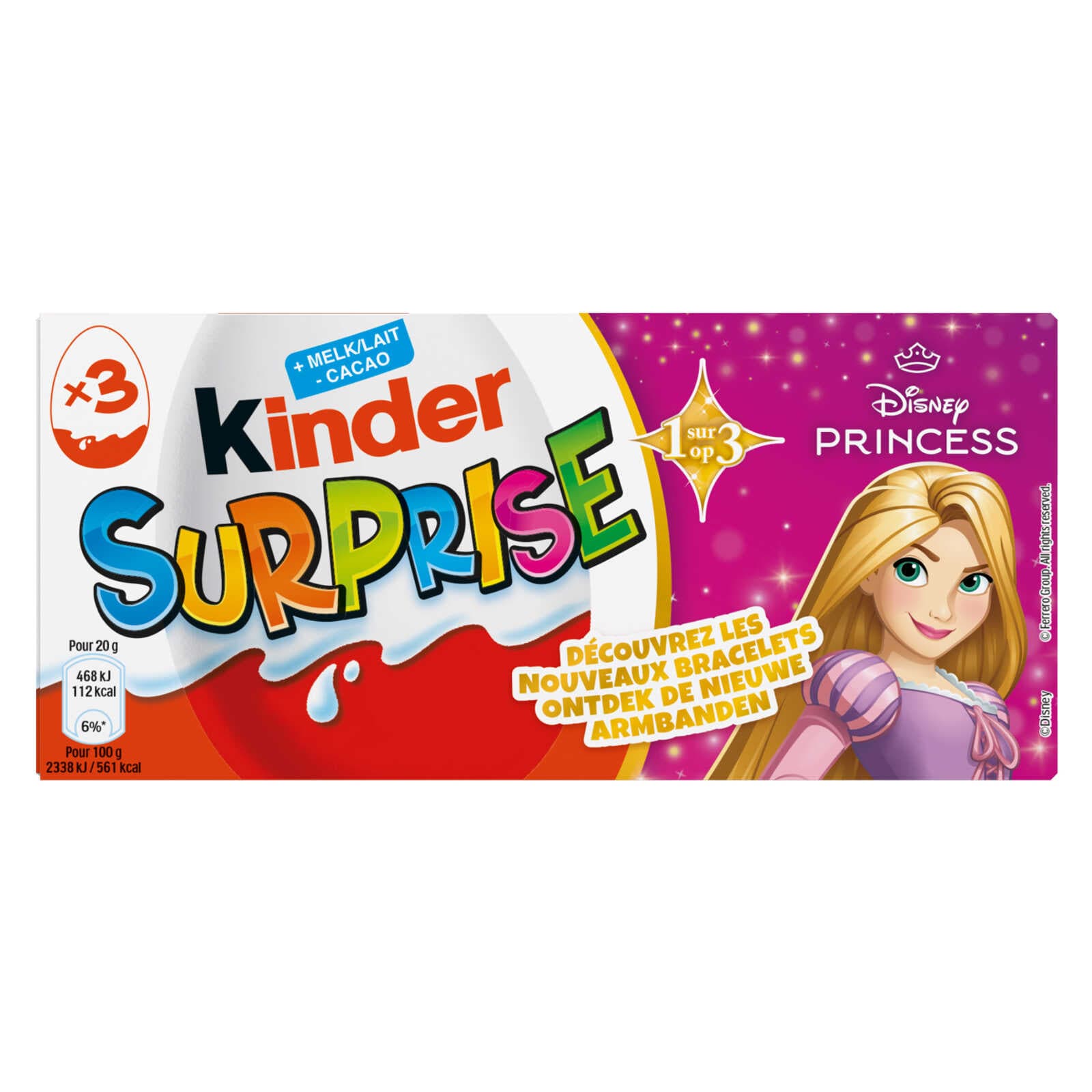 Kinder EI|Surprise|Melkchocolade|Fairies|3 stuks