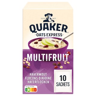 Quaker | Oats Express | Flocons d'avoine |  Céréales | Multi Fruit 
