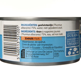 Delhaize | Tonijn | Natuur 150 gr