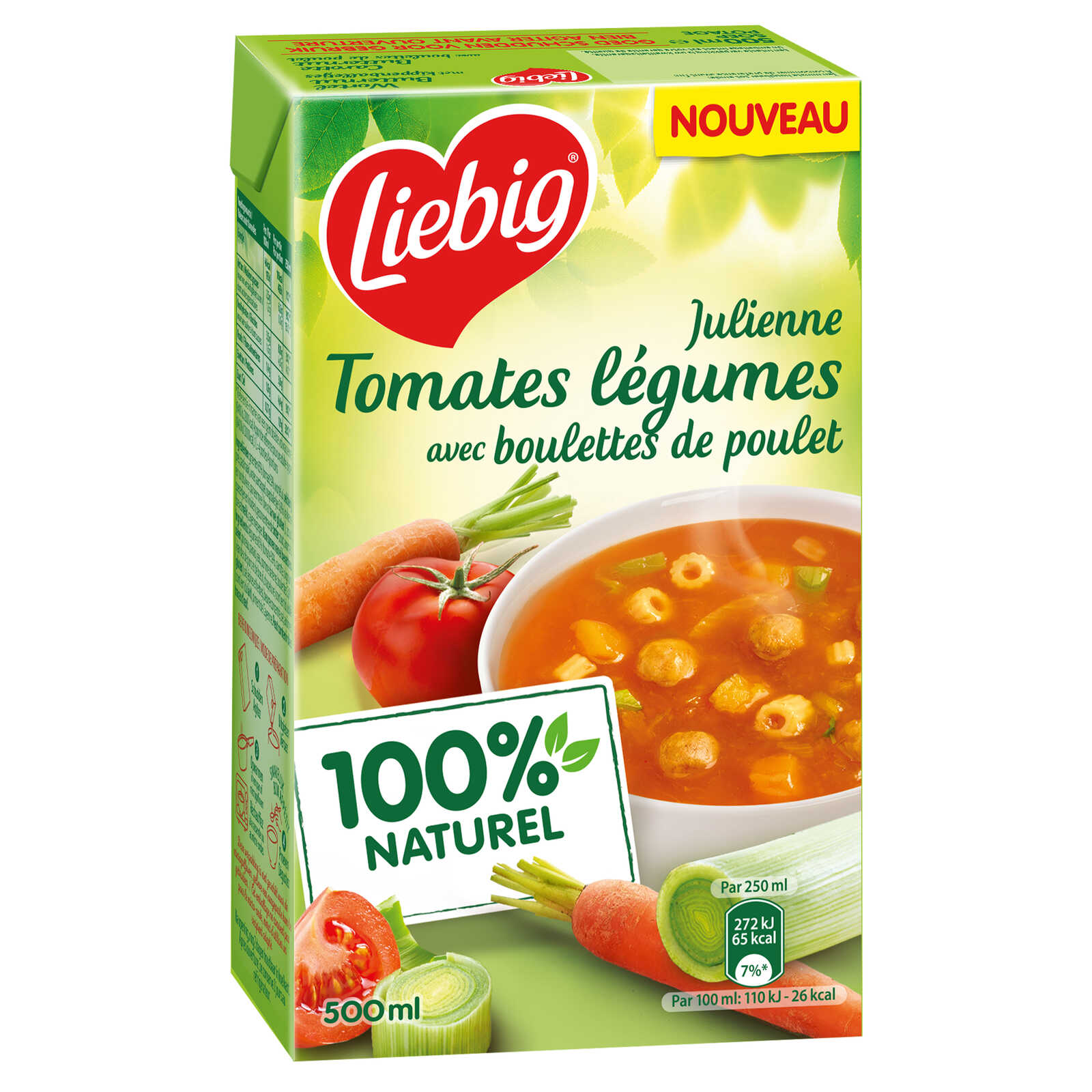 Liebig Soep | Julienne Tomaat | Kippeballetjes