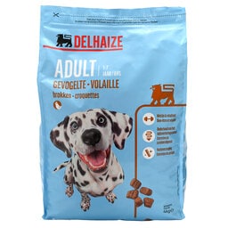Delhaize | Hondenvoeding | Brokjes | Adult | Gevogelte 4 kg
