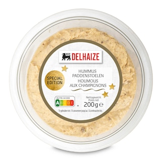 Delhaize | Hummus | Bospaddenstoelen 