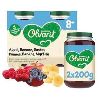 Olvarit | Fruitpap | Appel Banaan Bosbes | 8M 