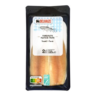 Delhaize | Filets de truite | Fumée 125 gr