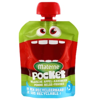 Materne | Fruit Pocket! | Compote | Appel | Aardbeien 