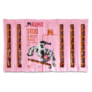 Delhaize | Snacks chien | Sticks | Volaille | 8 x 11 gr