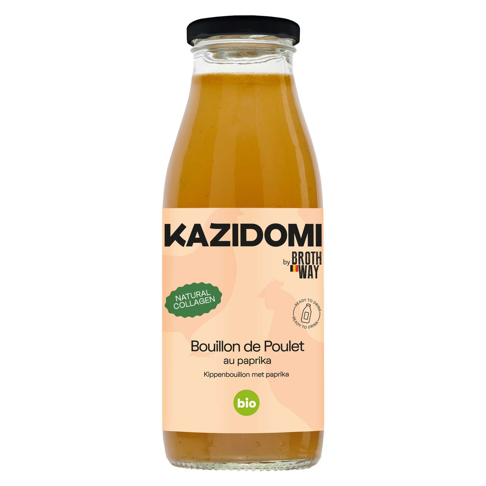 Kazidomi Bouillon | Kip-Paprika | Collageen | Bio