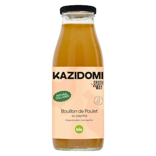 Kazidomi | Bouillon | Poulet-Paprika | Collagène | Bio 