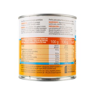 Delhaize | Erwten-Wortelen | Zonder zout 265 gr