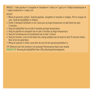 Delhaize | Maaltijdbox | Orzo spinazie tomaat 