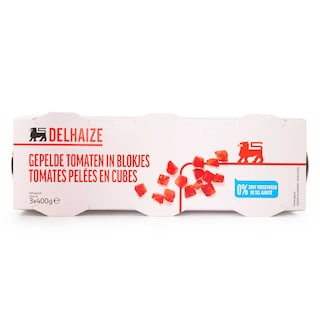 Delhaize | Tomaten | Gepeld | Blokjes 