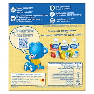 Nestlé | Baby Fruit | Knijpzakje | Banaan Appel | 6 maanden 