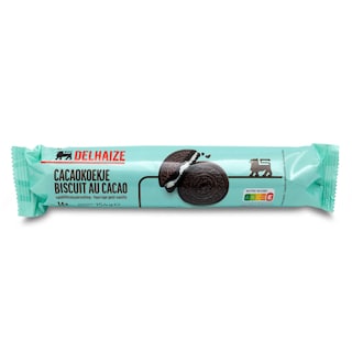 Delhaize | Koekjes | Cacaokoekjes | Vanillevulling 154 gr