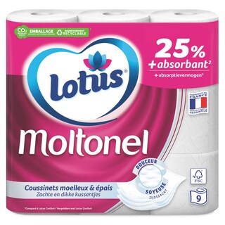 Lotus | Papier Toilette | 3-Plis | Eco 9 pc