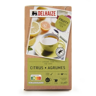 Delhaize | Thé | Vert | Agrumes | Sachets 