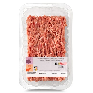 Delhaize | Gehaktbereiding | Varken-Kalf | Gekruid 