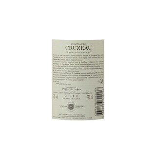 FR BORDEAUX PESSAC-LEOGNAN | Château de Cruzeau 2010 Wit 