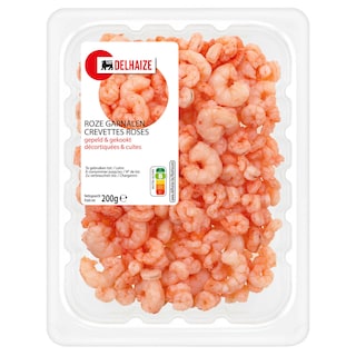 Delhaize | Crevettes roses | Décortiquées 