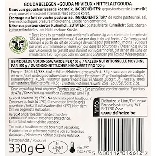 Delhaize | Gouda | Mi-vieux | Tranches 