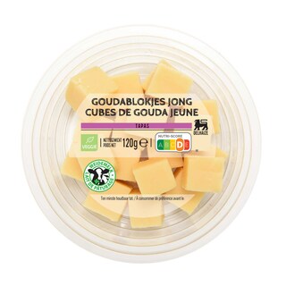 Delhaize | Gouda | Kaasblokjes | Jong 120 gr