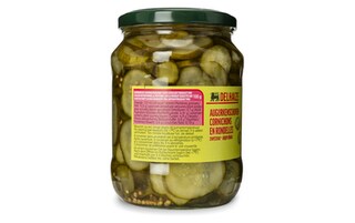 Delhaize | Cornichons | Rondelles | Aigre-doux 340 gr