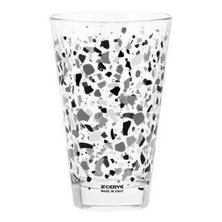 Cerve | Set Glazen Terrazzo Grijs 31 cl 