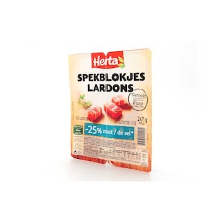 Herta | Gerookte spekblokjes | -25% zout 