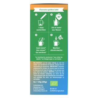 Purasana | Thee | Curcuma Latte | Poudre | Bio 6 x 10 gr