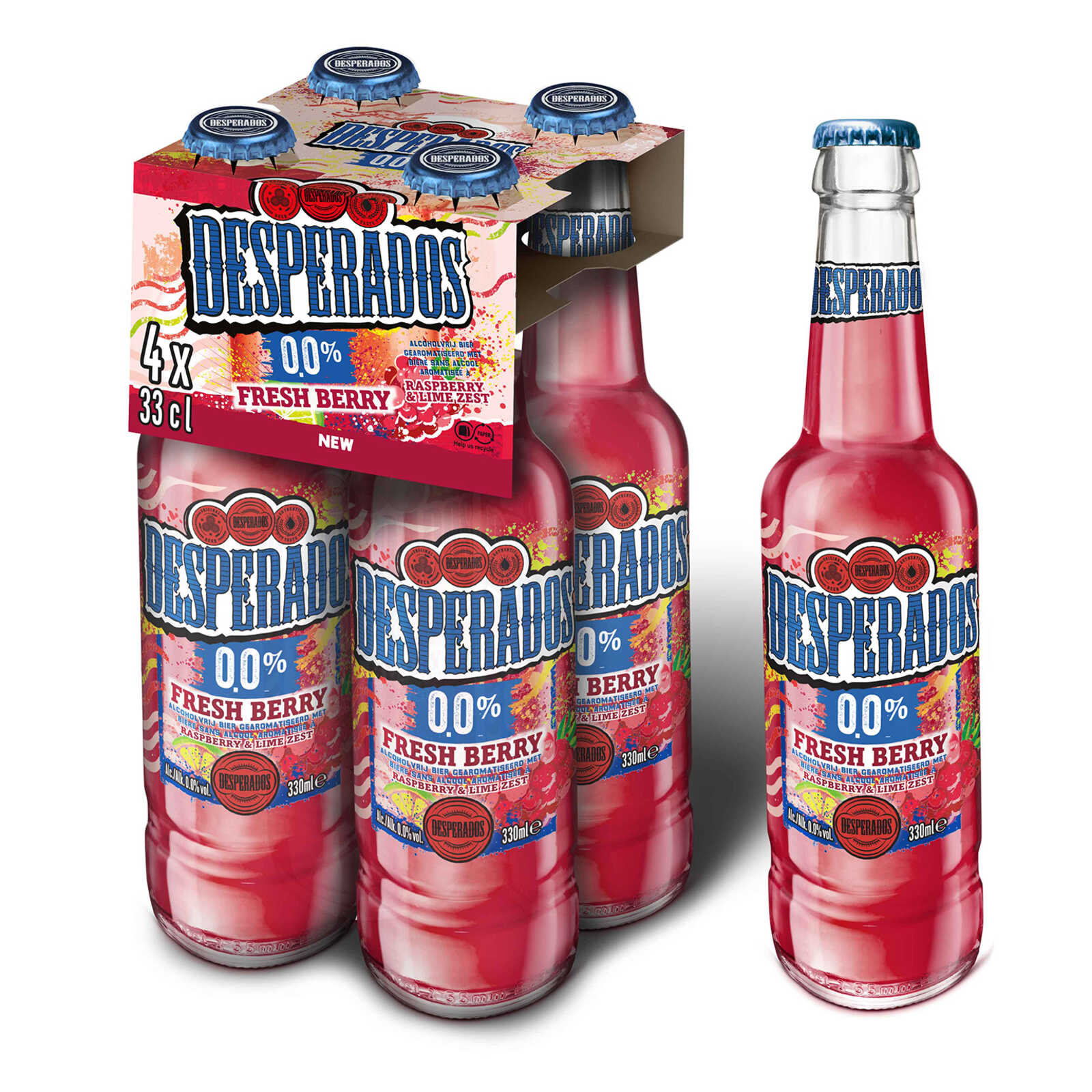 Desperados Bier | Frambozen- en limoensmaak | 0%