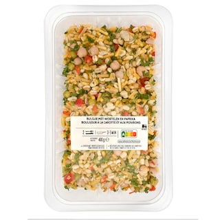 Delhaize | Volkoren bulgur | Gele wortel | Paprika 