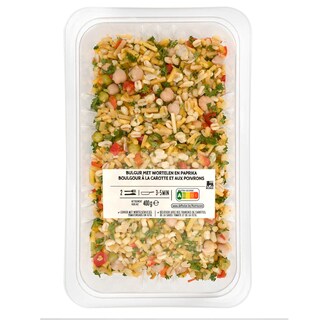 Delhaize | Volkoren bulgur | Gele wortel | Paprika 400 gr