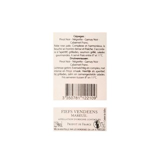 France - Frankrijk | Loire - Fiefs Vendéens | Mareuil Rosé 