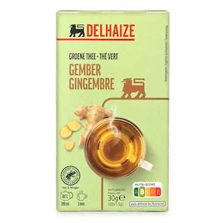 Delhaize | Thee | Groen | Gember | Zakjes 