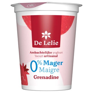 De Lelie | Artisanaal | Yoghurt | Mager | Grenadine 200 gr
