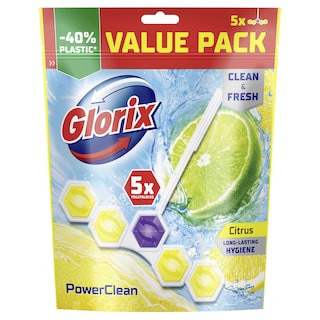 Glorix | Bloc WC | Clean & Fresh | Citrus 5 pc