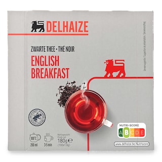 Delhaize | Thé | Petit déjeuner | 100S 180 gr