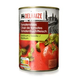 Delhaize | Tomates | Chair | Basilic | Boîte 