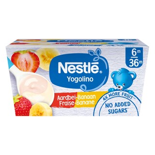 Nestlé | Yogolino | Melkdessert | Aardbei Banaan | 6 maanden 4 x 90 gr