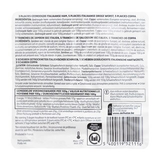 Delhaize | Plateau Italien 100 gr