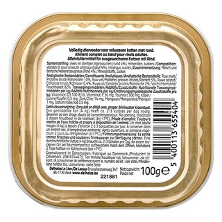 Delhaize | Aliment chat| Terrine | Adult 