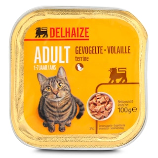 Delhaize | Aliment chat | Terrine | Volaille 