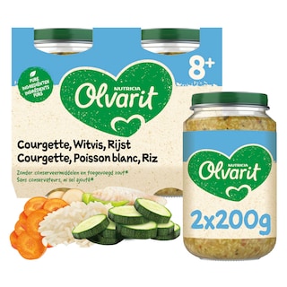 Olvarit | Repas | Courgette Poisson Riz | 8M 