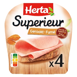 Herta | Superieur ham | Gerookt | 4 sneden 
