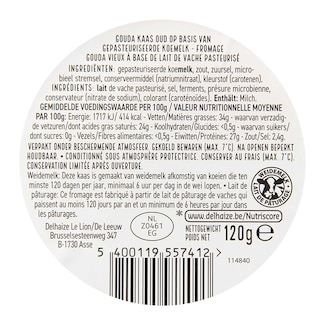 Delhaize | Gouda | Kaasblokjes | Oud | 120g 