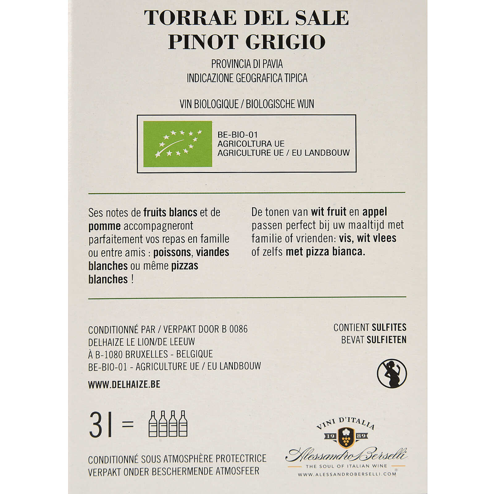 Torrae Del Sale | Pavia | Pinot Grigio | Bio 