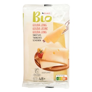 Delhaize | Bio | Gouda | Jong | Sneetjes | Bio 250 gr