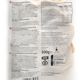 Delhaize | Tortelloni | Ricotte | Epinards 500 gr