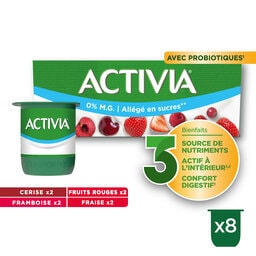 Activia | Yaourt | Fruits | Mix | 0% m.g. | Probiotiques 